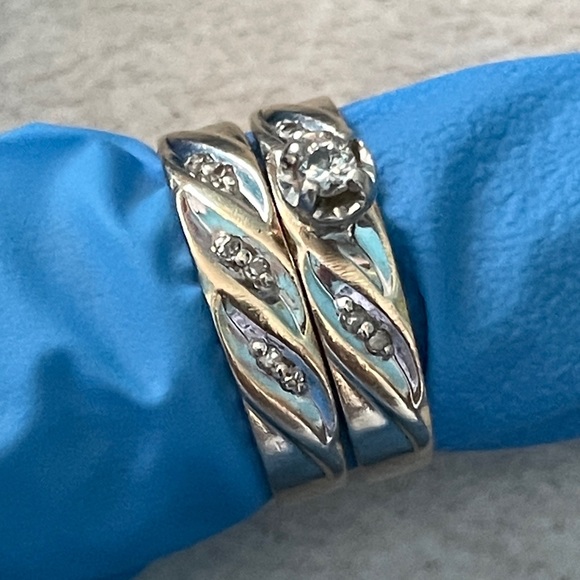 Jewelry - 10K GOLD DIAMOND WEDDING ENGAGEMENT RING SET